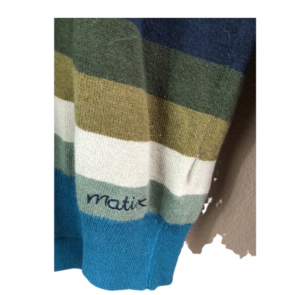 Matix | Marc Johnson Signature Colorful Striped Sweater Men’s Size Small - Picture 5 of 5